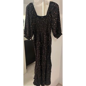 Madewell smocked wide leg jumpsuit